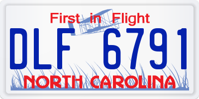 NC license plate DLF6791