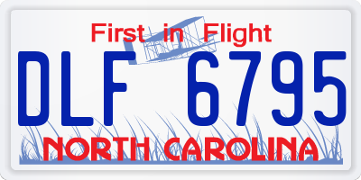 NC license plate DLF6795