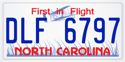 NC license plate DLF6797