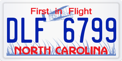 NC license plate DLF6799