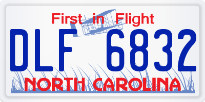 NC license plate DLF6832