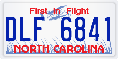 NC license plate DLF6841