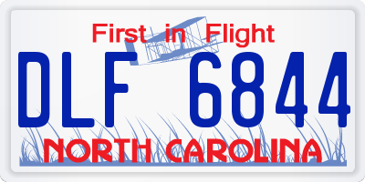NC license plate DLF6844