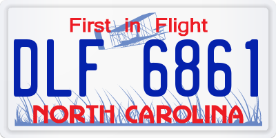 NC license plate DLF6861