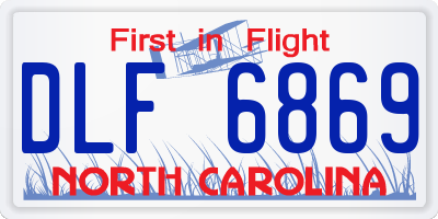 NC license plate DLF6869