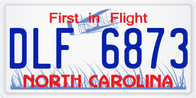 NC license plate DLF6873