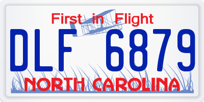 NC license plate DLF6879