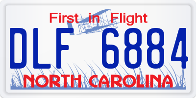 NC license plate DLF6884