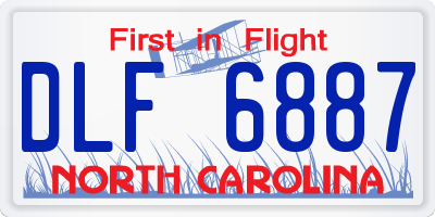 NC license plate DLF6887