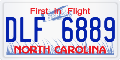 NC license plate DLF6889