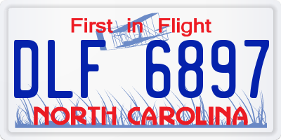 NC license plate DLF6897