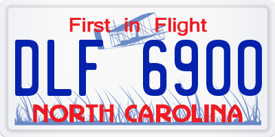 NC license plate DLF6900