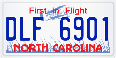 NC license plate DLF6901