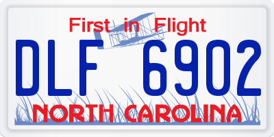 NC license plate DLF6902