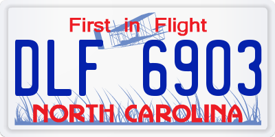 NC license plate DLF6903