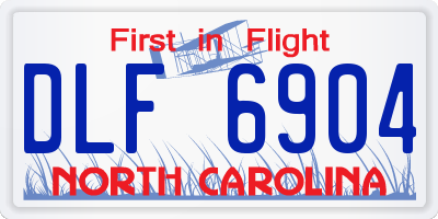 NC license plate DLF6904