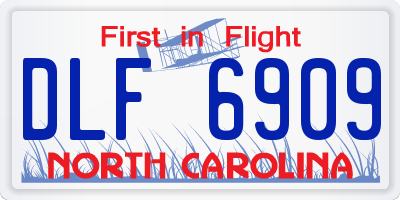 NC license plate DLF6909