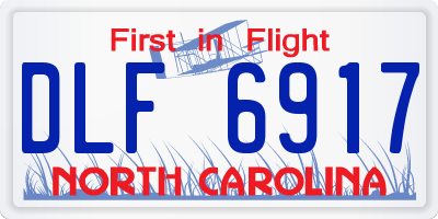 NC license plate DLF6917