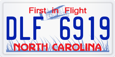 NC license plate DLF6919