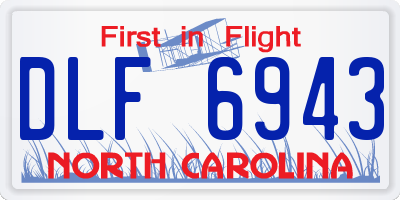 NC license plate DLF6943