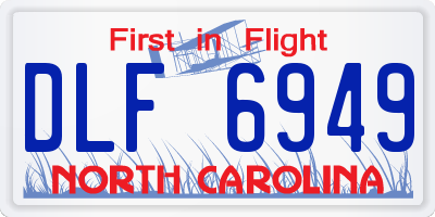 NC license plate DLF6949