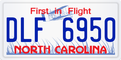 NC license plate DLF6950