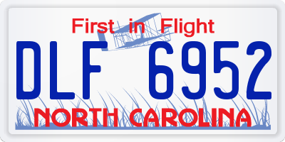 NC license plate DLF6952