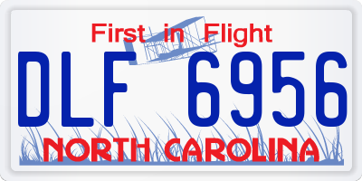 NC license plate DLF6956