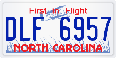 NC license plate DLF6957