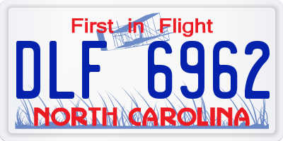 NC license plate DLF6962