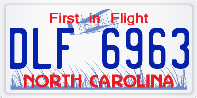 NC license plate DLF6963