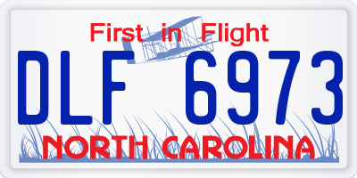 NC license plate DLF6973