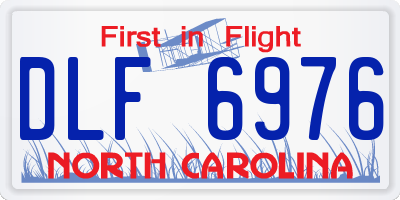 NC license plate DLF6976