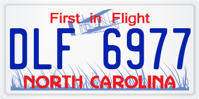 NC license plate DLF6977