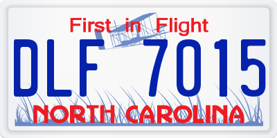 NC license plate DLF7015