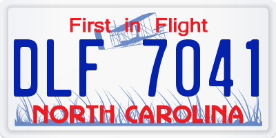 NC license plate DLF7041