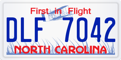 NC license plate DLF7042