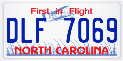NC license plate DLF7069