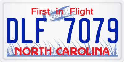 NC license plate DLF7079
