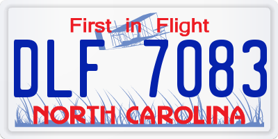 NC license plate DLF7083
