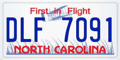 NC license plate DLF7091