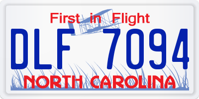NC license plate DLF7094