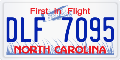 NC license plate DLF7095