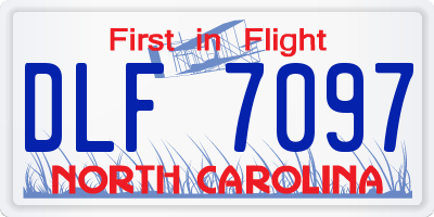 NC license plate DLF7097