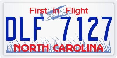NC license plate DLF7127