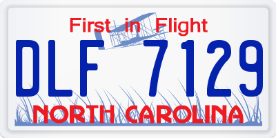 NC license plate DLF7129