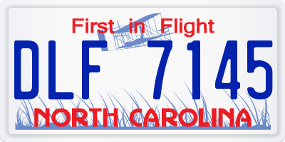 NC license plate DLF7145