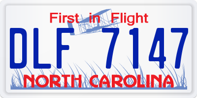 NC license plate DLF7147