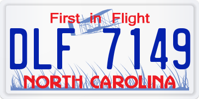 NC license plate DLF7149