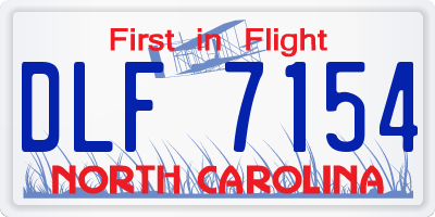 NC license plate DLF7154